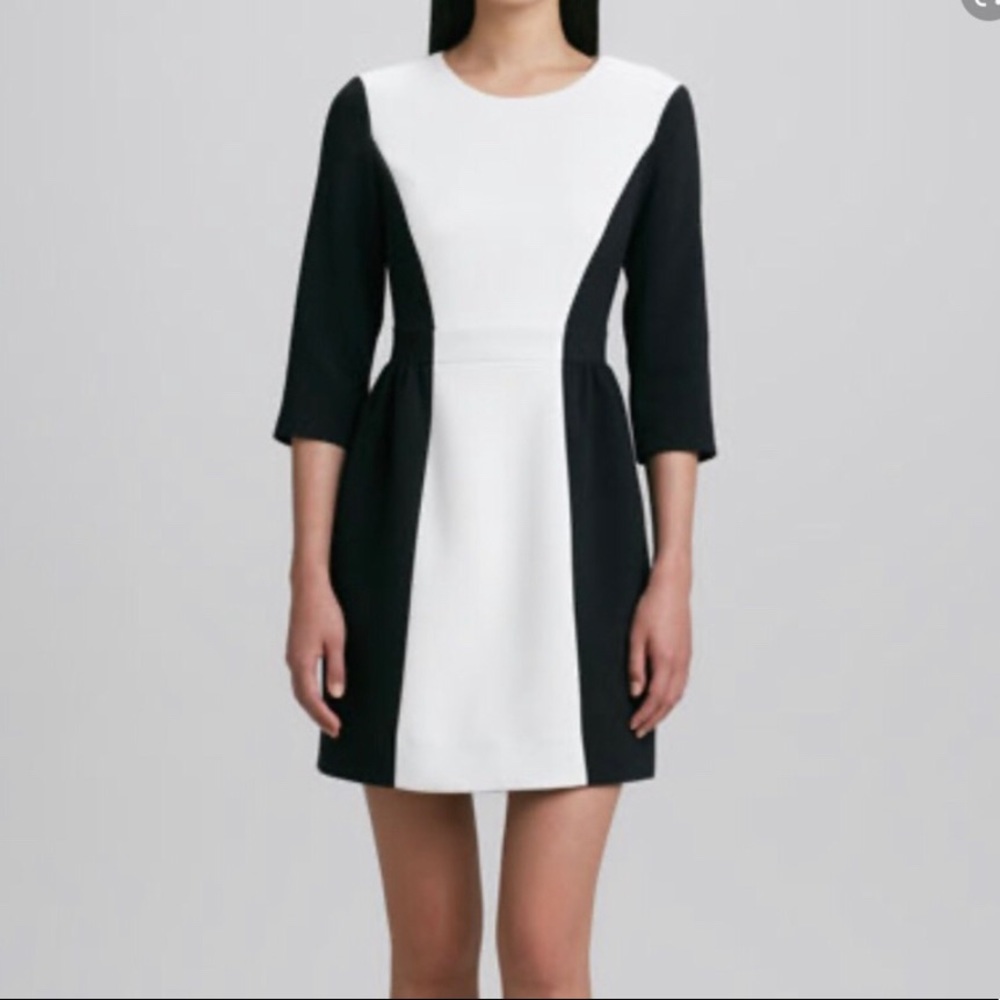 Kate Spade Tillie Colorblock Black Cream Dress
